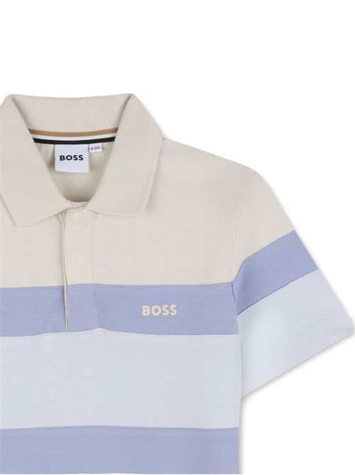 Completo bambino BOSS beige con polo e bermuda BOSS KIDS | J5300921C